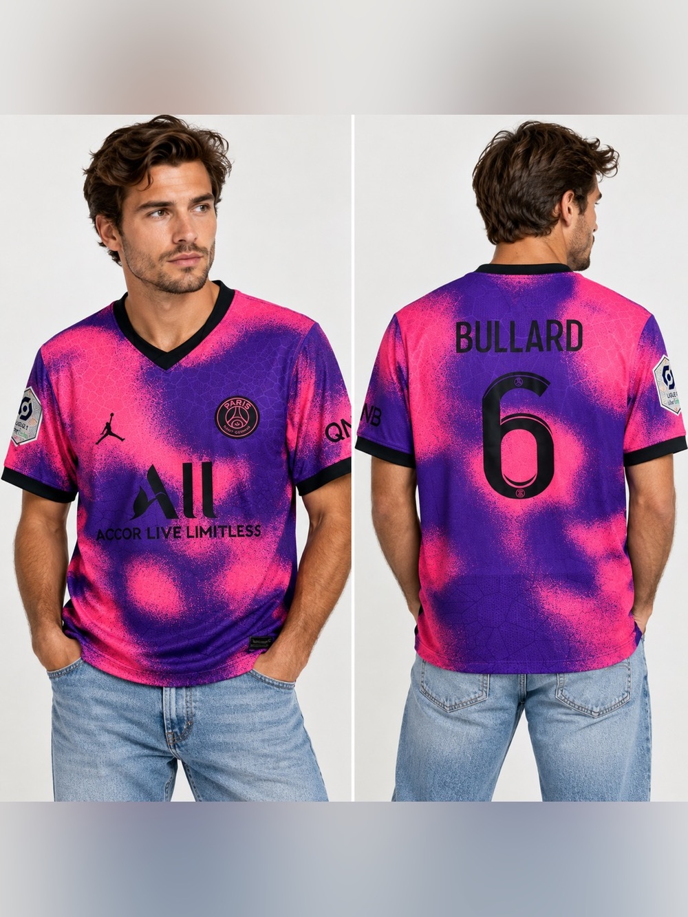 🇫🇷Jordan Nike PSG fourth 2020/2021  Jersey #6 Bullard Paris Saint Germain